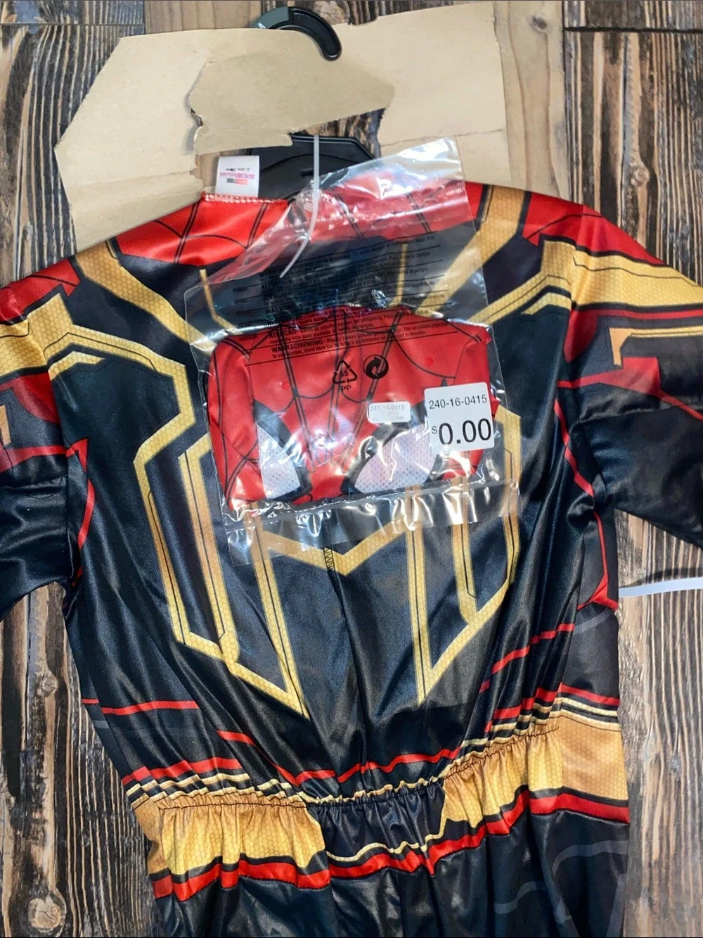 Marvel Spider-Man Red and Gold Light-Up Muscle Chest Costume size medium